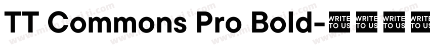 TT Commons Pro Bold字体转换